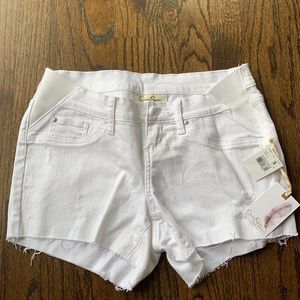 Jessica Simpson Maternity White Denim Shorts